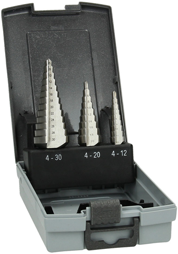 Hikoki Zubehör-Set Stufenbohrer HSS 3-teilig d. 4-12 4-20 6-30 mm 780114