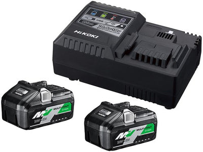 Hikoki Booster Pack – 2 x BSL36B18 Multivolt-Akku 36 V 4,0 Ah 18 V 8,0 Ah Li-Ion + UC18ysl3 Schnellladegerät – UC18ysl3wb2