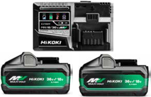 Hikoki uc18ysl3wjz Booster Pack Multi-Volt – 2 x 8 Ah 18 V 4 Ah 36 V + Schnellladegerät uc18ysl3 – uc18ysl3wjz