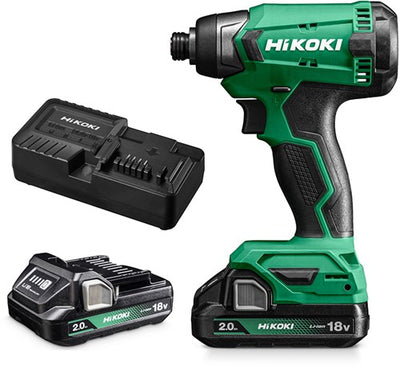 Hikoki wh18dawcz | Akku-Schlagschrauber | 18v | 140nm | 1 4 | 2 x 2,0 Ah Akku + Ladegerät | im Kunststoffkoffer wh18dawcz