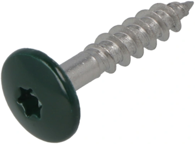 Hoenderdaal-Befestigungselemente Hoenderdaal HPL-Schraube Edelstahl-A2 Torx TX20 ​​Kieferngrün RAL6009 4,8 x 25 | 100 Stück - 0346.30.37122