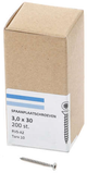 Hoenderdaal Spanplattenschraube Edelstahl-A2 Flachkopf Vollgewinde Torx Tx10 3,0x30 | 200 Stück - 0206.30.13203