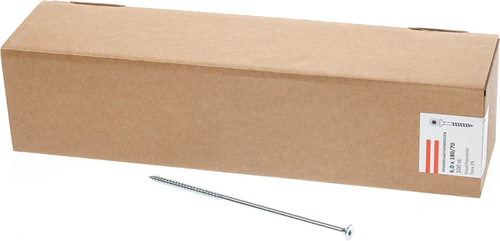 Hoenderdaal Spanplattenschraube verzinkt Flachkopf Teilgewinde Torx TX25 6,0x180 70 | 100 Stück - 0206.01.51301