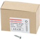 Hoenderdaal Spanplattenschraube verzinkt Flachkopf Vollgewinde Torx TX25 4,5x25 | 200 Stück - 0206.01.33101