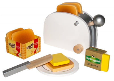 Tanner Golden Toast Set, Holzoaster inkl. Brot und Butter