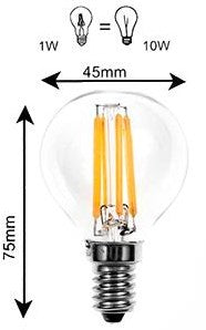 HP LED Bullet E14 1–10 W 2200 K Filament klar – LED7928