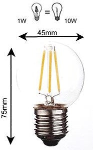 HP LED Bullet E27 1–10 W 2200 K Filament klar – LED7938