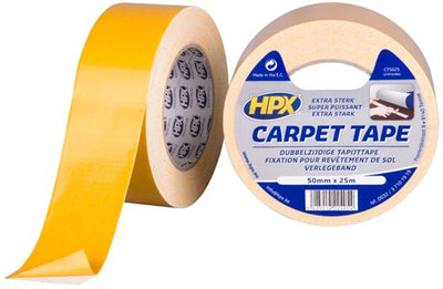 Hpx doppelseitiges Teppichband | weiß | 50 mm x 25 m – ct5025 ct5025