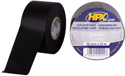 Hpx PVC-Isolierband | schwarz | 50 mm x 33 m – ib5033 | 24 Stück ib5033