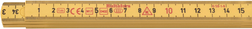Hultafors Zollstock G 59 1m | 6-teilig | gelb - hu200204