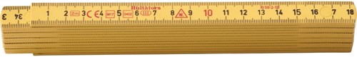 Hultafors Zollstock G 59 2 m – 12-teilig – gelb – hu200104 – hu200104