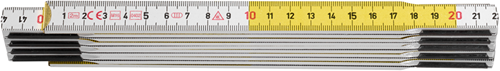 Hultafors Zollstock T59 2m weiß gelb | 10-teilig - hu105254