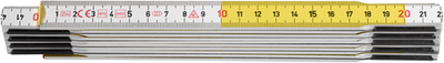 Hultafors Zollstock T59 2m weiß gelb | 10-teilig - hu105254