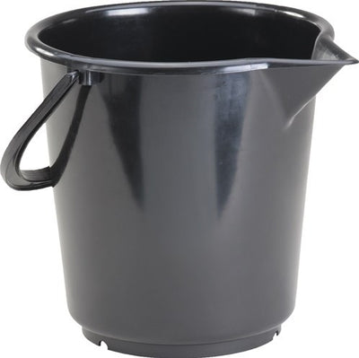 Hünersdorff Hunersdorff Eimer | 17,0 l Hochdruck-Polyethylen schwarz | Kunststoffhalterung | D. 330mm | Höhe 315 mm | 1 Stück - 942200 942200