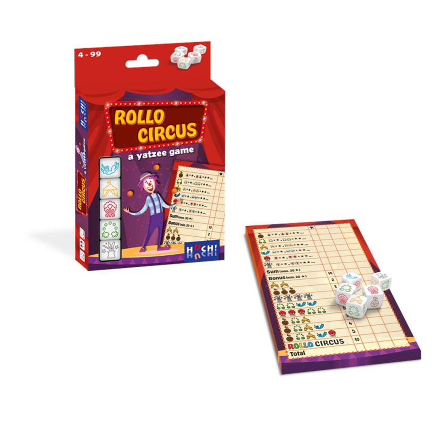 Asmodee Rollo Yatze Circus Dice Game