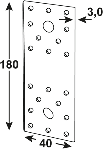 Connex-Anschlussplatte 175x40x3 vz - hv1420
