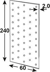 Connex-Lochplatte 60x240x2 vz - hv2045 - afbeelding 2