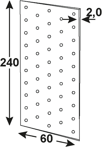 Connex-Lochplatte 60x240x2 vz - hv2045