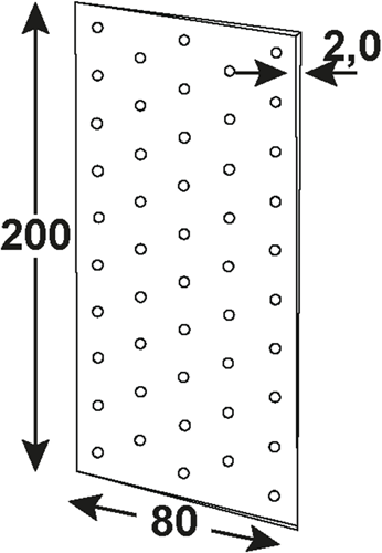Connex-Lochplatte 80x200x2 vz - hv2060