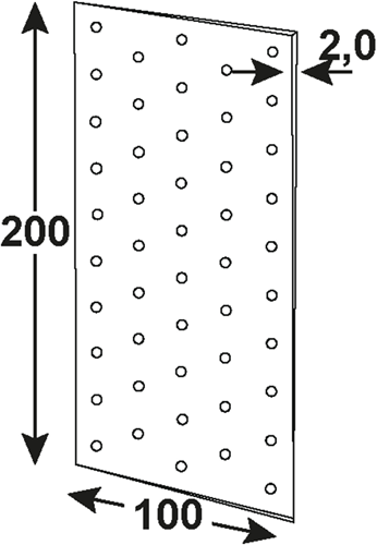 Connex-Lochplatte 100x200x2 vz - hv2100