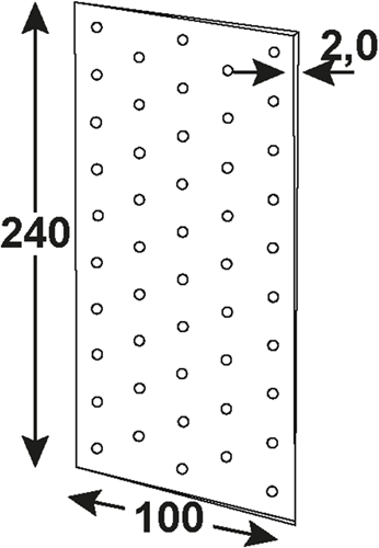 Connex-Lochplatte 100x240x2 vz - hv2110