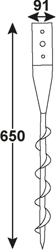 Connex Pfostenhalter 91x91x650 (Schraube) vvz - hv4336
