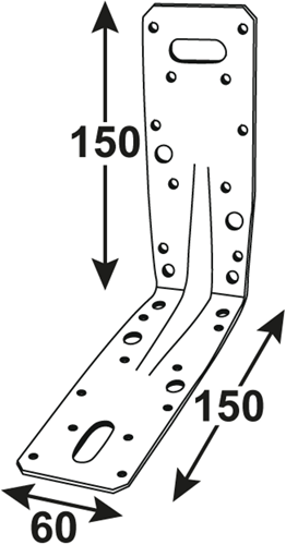 Connex verstärktes Quadrat 150x150x60 vz - hv701326