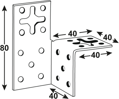 Connex-Lamellenanschluss links 40x40x80x2 BVZ - HVB4386