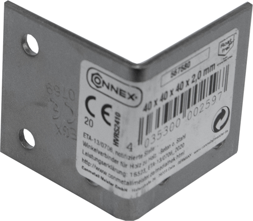 Connex perf. Quadratisch 40x40x40x2 Edelstahl - HVRS2410
