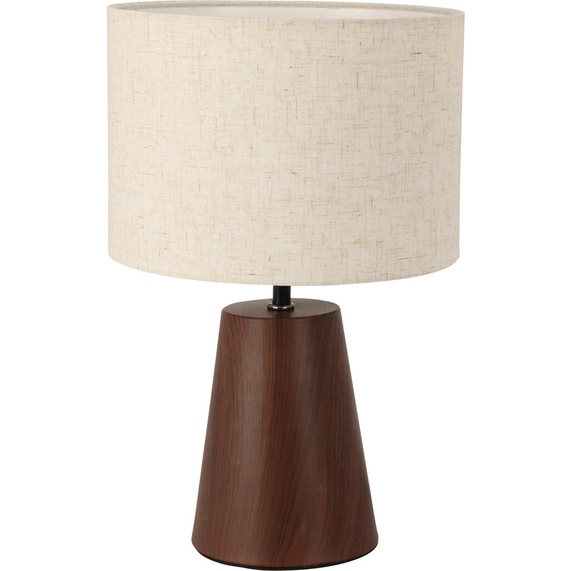 Home-Styling-Tischlampe aus Metall mit beigem Schirm