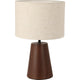 Home-Styling-Tischlampe aus Metall mit beigem Schirm