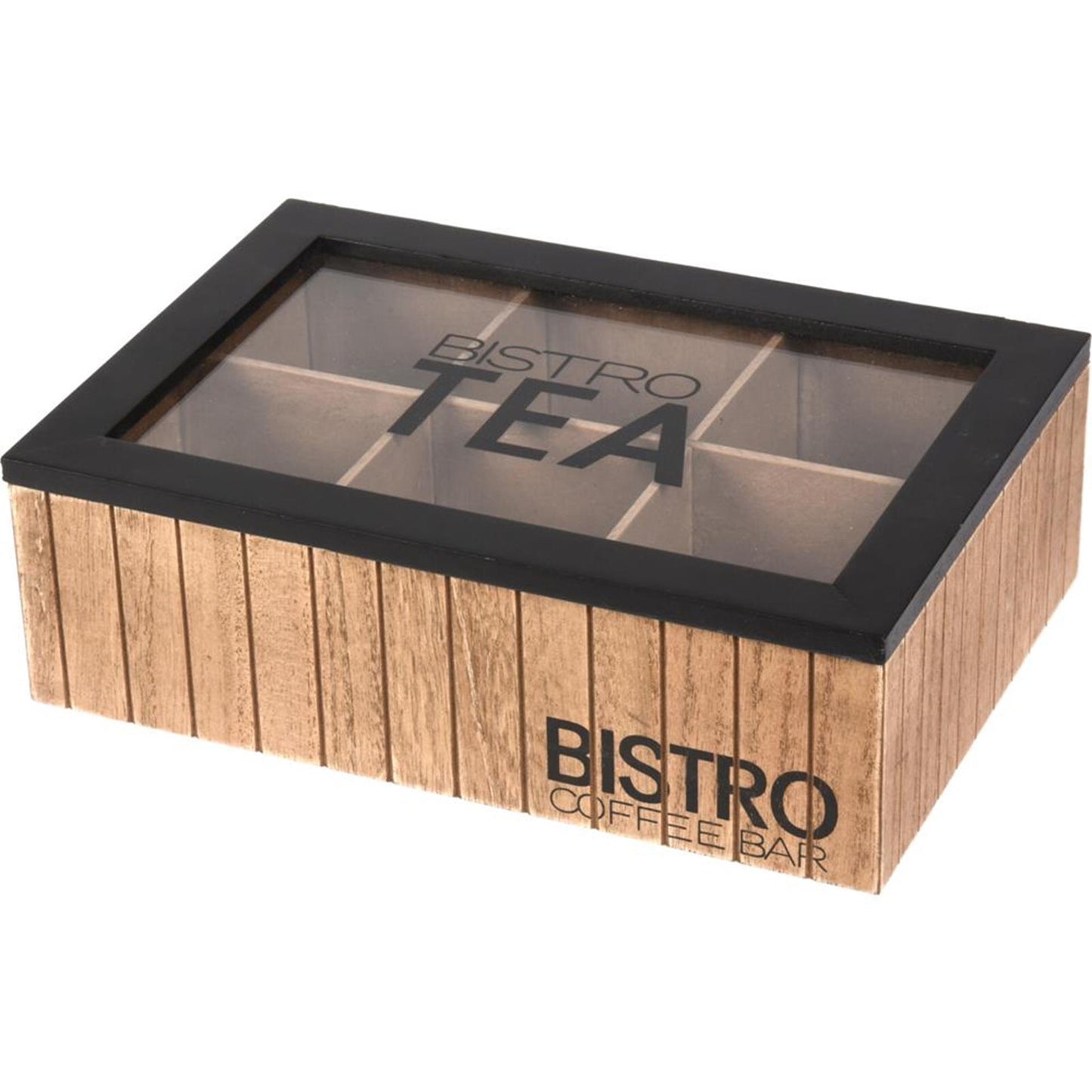 Excellent Houseware Teebox Bistro 6 Fächer 24x16,5x7,5cm