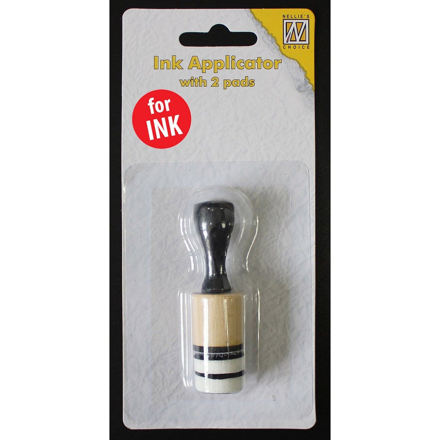 Nellies Wahl • Tintenapplikator rund klein mit 2 Pads, für Tinte