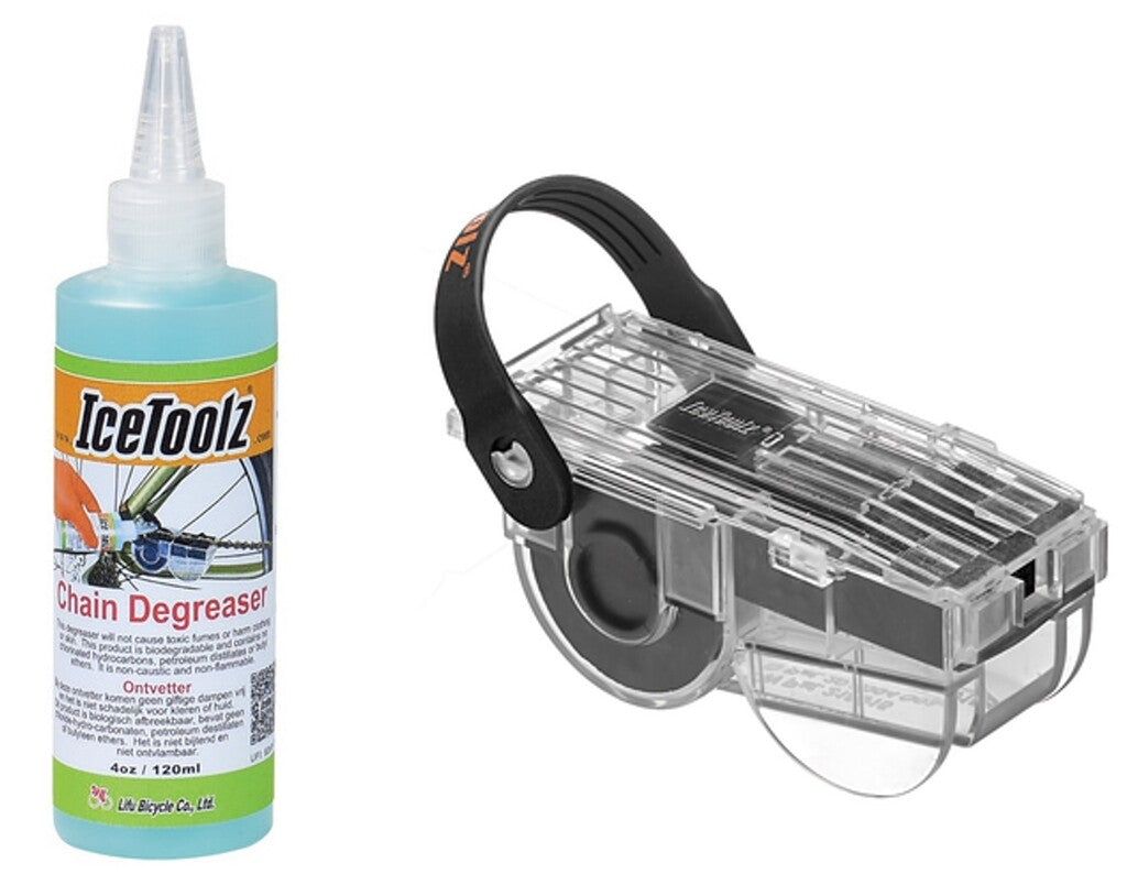 Kettenreiniger mit Entfetter (120ml) IceToolz 240C212 (Set)