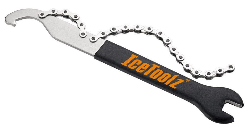 Icetoolz Multi-Speed-Tools 24034S4 mit Pedalschlüssel, Haken und Freilaufkunde 1 2 x 3 32