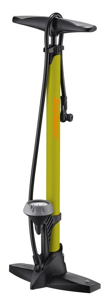 Icetoolz 240a451 Hochdruckpumpe Fußpumpe Stahl mit Manometer 160psi gelb