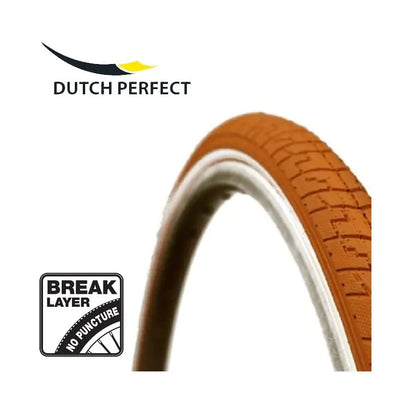 Dutchperfect-Reifen von Niederländisch perfekt 28 x 1,40 40-622 mm Anti-Lek-Orange mit Reflexion