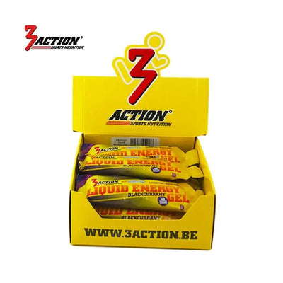 3action Liquid Energy Gel Blackcurrant 55 ml – Displaybox 15 Stück – 1202020011