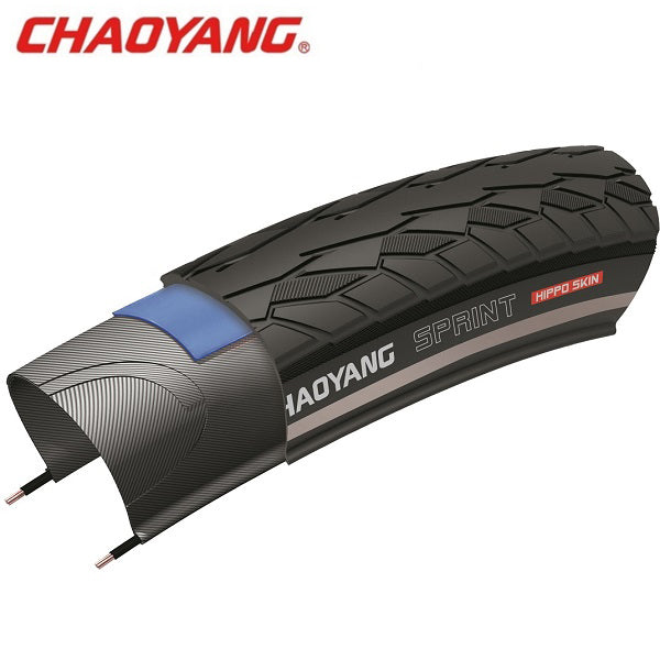 Chaoyang 28x1 1 2 (40-635) Sprint schwarzer Reflexfaden mit 1,5 mm Kevlar-Floc-Pannenschutz eba0206001w