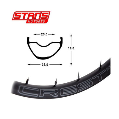 Stans Notubes Stan's Crest MK4 Felge – 29'' – 32 Loch – Schwarzgrau