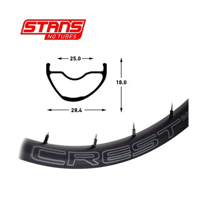 Stans Notubes Stan's Crest MK4 Felge – 29'' – 32 Loch – Schwarzgrau