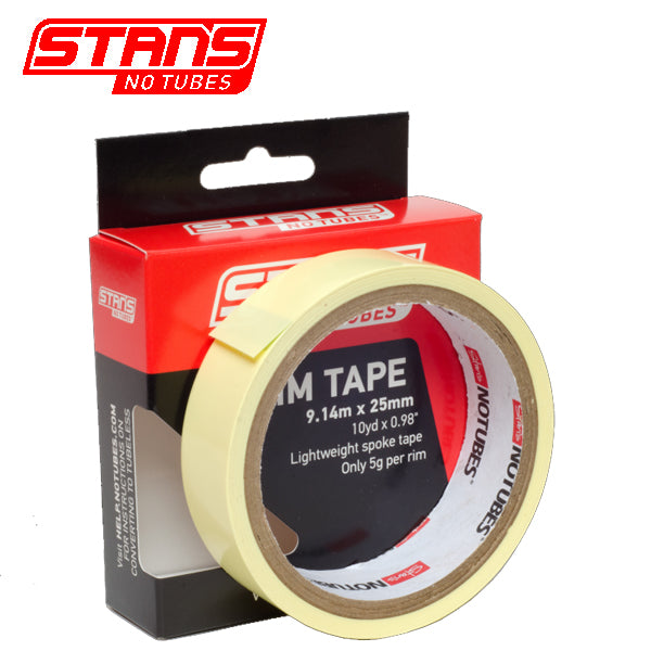 Stans Notubes Felgenband, gelbes Band, 25 mm breit, Rolle 9 Meter (10 Yards), AS0033