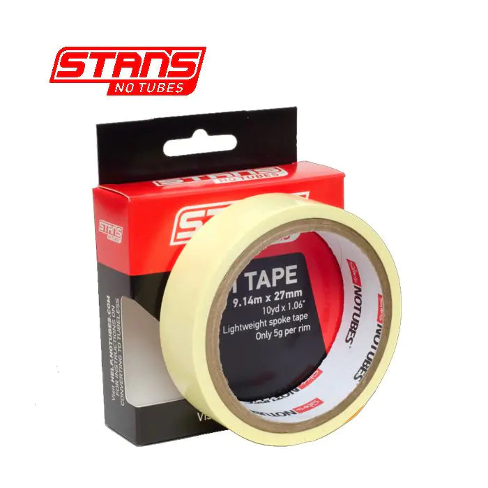 Stans Notubes Felgenband, gelbes Band, 27 mm breit, Rolle 9 Meter (10 Yard), AS0083