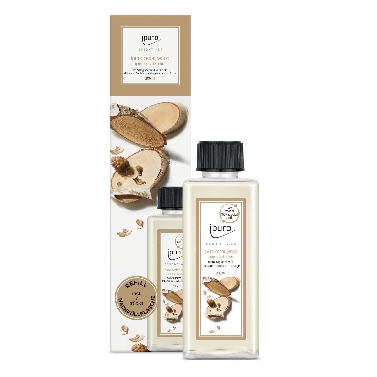 Ipuro Geurdiffuser Nachfüllzedarholz 200ml