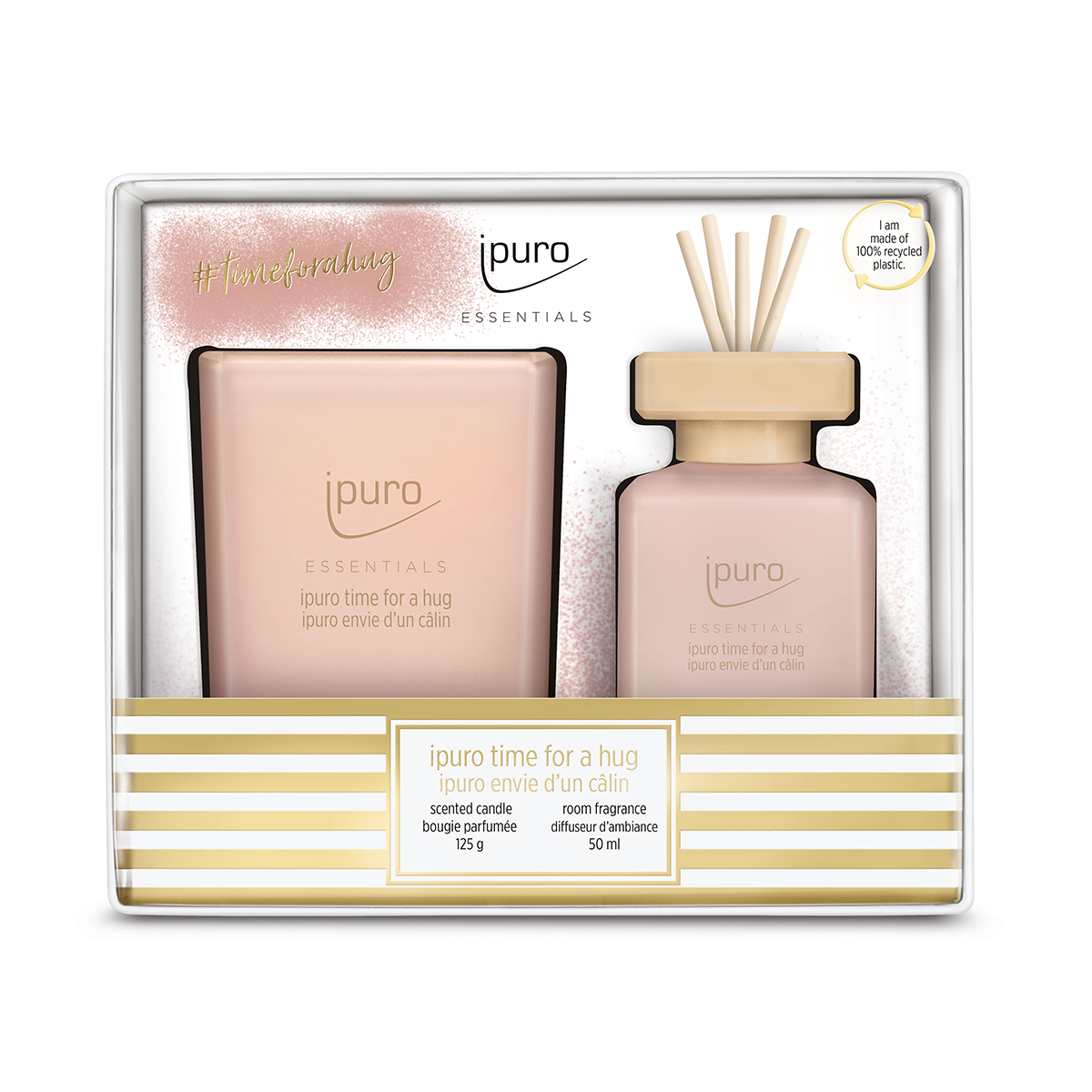 Ipuro Duftdiffusor Zeit für eine Umarmung 50 ml + Duftkerze 125 g