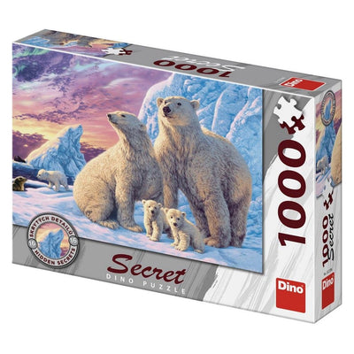 Dinotoys Dino -Puzzle - Eisbären mit versteckten Geheimnissen - 1000 Stücke