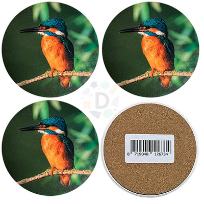 Farmwood Tiere Untersetzer Eisvogel 4-teilig ø10cm