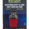 Ikzilight Rücklicht Reflektor 1xled rot auf Karte