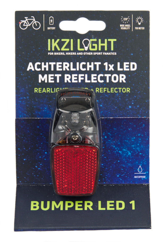 Ikzilight Rücklicht Reflektor 1xled rot auf Karte