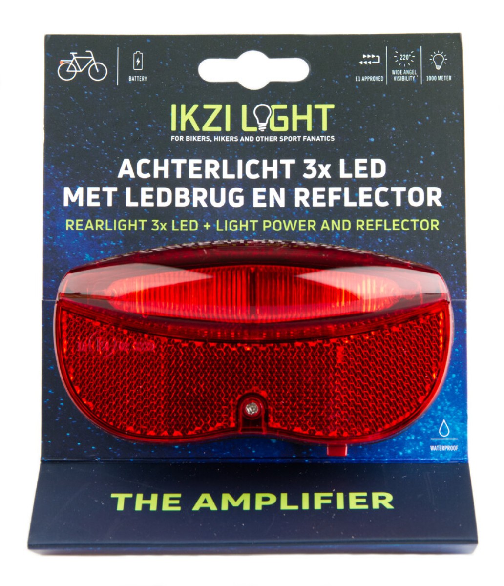 Ikzilight Rücklicht Batterie an aus 3xled 50 mm auf Karte